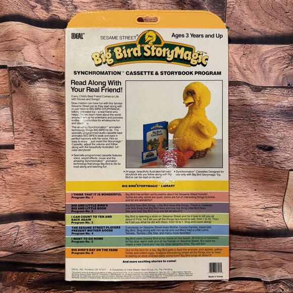 Vintage Big Bird StoryMagic Synchromation Cassette Storybook Day On Farm IDEAL - Picture 2 of 6